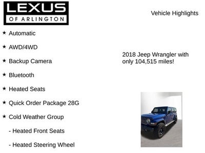 2018 Jeep Wrangler Unlimited Sahara