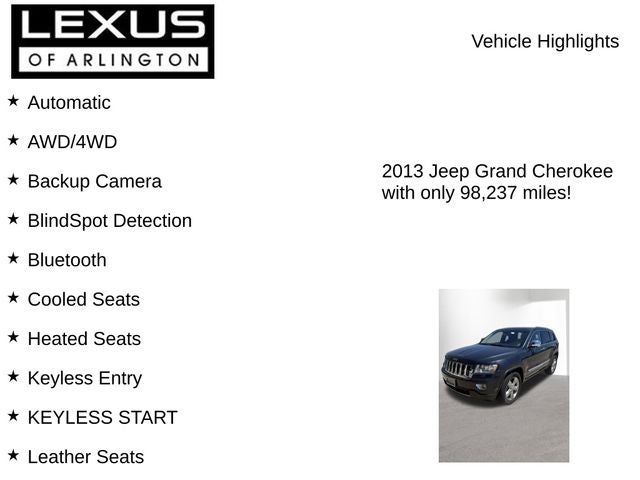 2013 Jeep Grand Cherokee Overland