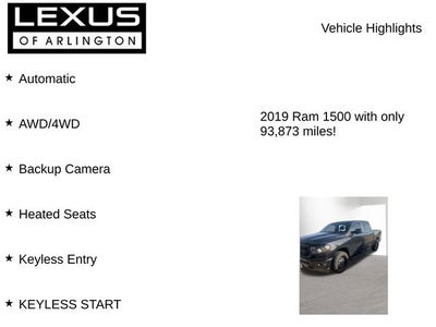 2019 RAM All-New 1500 Big Horn/Lone Star