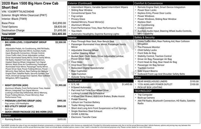 2020 RAM 1500 Big Horn/Lone Star