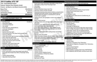 2013 Cadillac ATS 4dr Sdn AWD