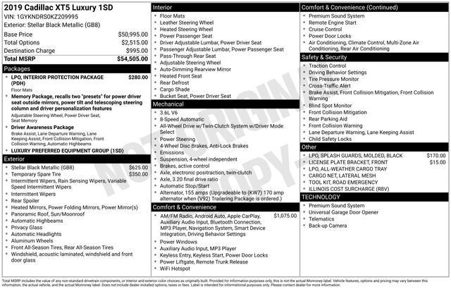 2019 Cadillac XT5 Luxury