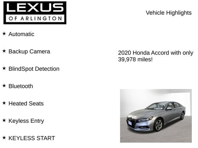 2020 Honda Accord EX-L