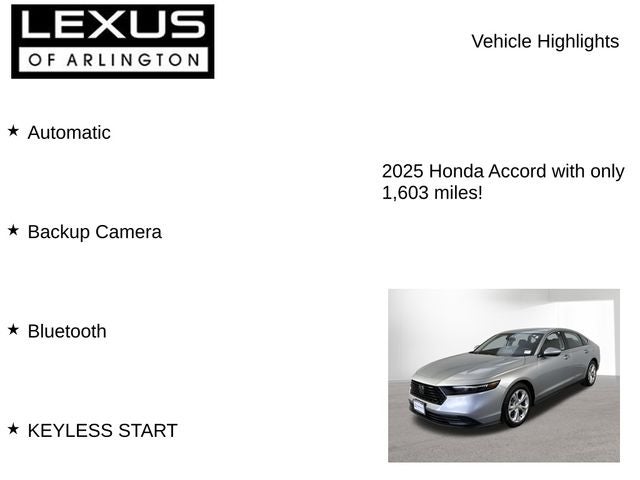 2025 Honda Accord LX