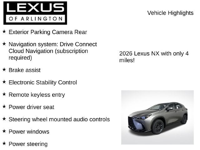 2026 Lexus NX NX 350
