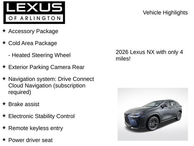 2026 Lexus NX NX 350