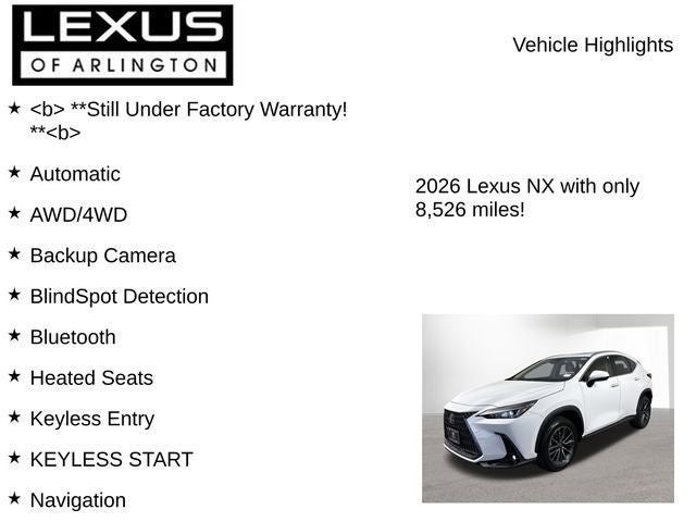 2026 Lexus NX 350 NX 350