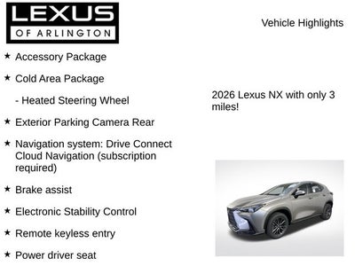 2026 Lexus NX NX 350