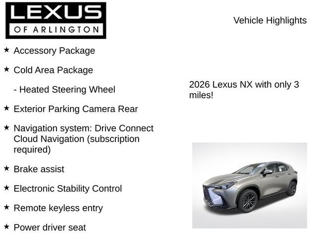 2026 Lexus NX NX 350