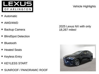 2025 Lexus NX 350 NX 350