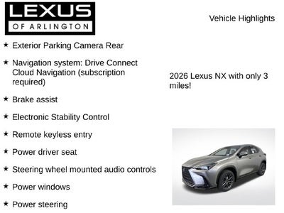 2026 Lexus NX NX 350
