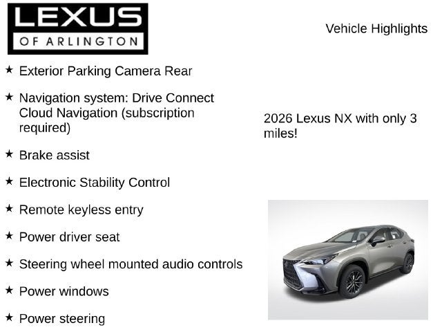 2026 Lexus NX NX 350