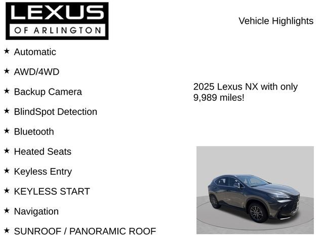 2025 Lexus NX NX 350