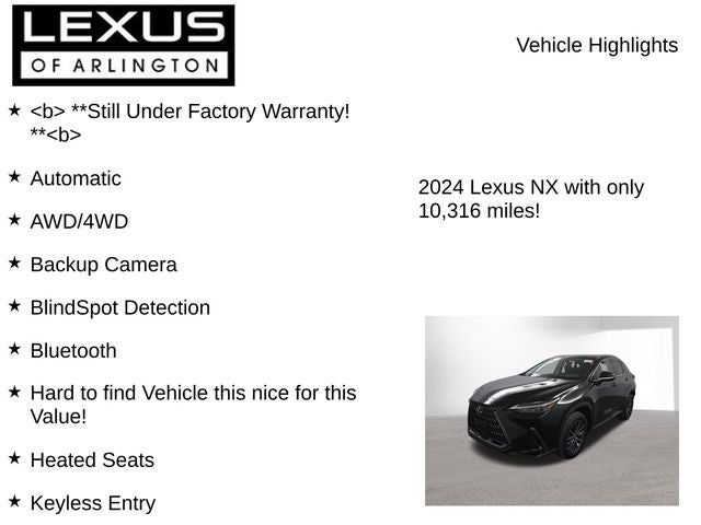 2024 Lexus NX 350h Base