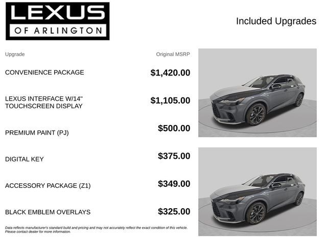 2026 Lexus RX 350 RX 350 F SPORT Design