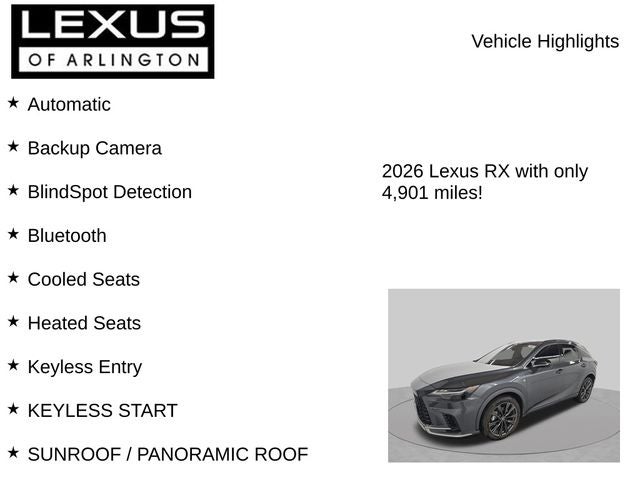 2026 Lexus RX 350 RX 350 F SPORT Design