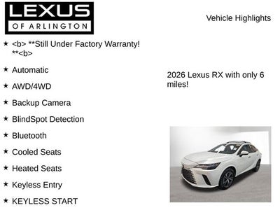 2026 Lexus RX 350 Premium