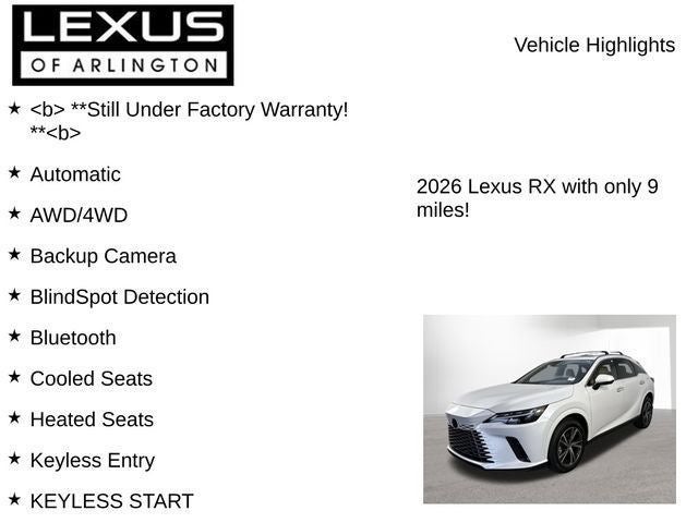 2026 Lexus RX 350 RX 350 Premium
