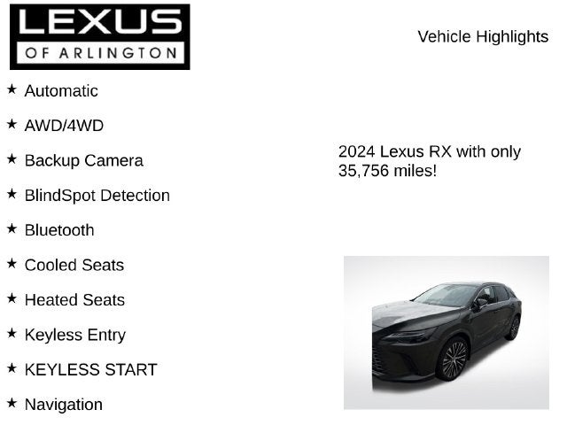 2024 Lexus RX RX 350