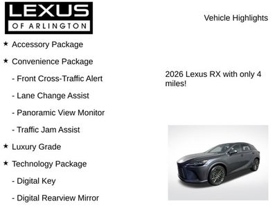 2026 Lexus RX RX 350 Luxury