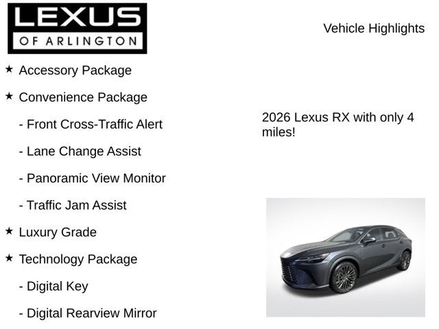 2026 Lexus RX RX 350 Luxury