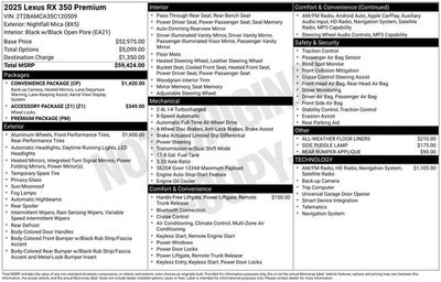 2025 Lexus RX 350 RX 350 Premium