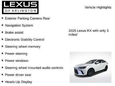 2026 Lexus RX RX 350 Luxury