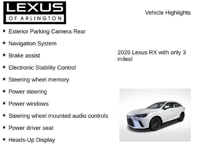 2026 Lexus RX RX 350 Luxury