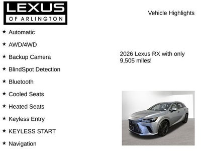 2026 Lexus RX 350 RX 350 Premium