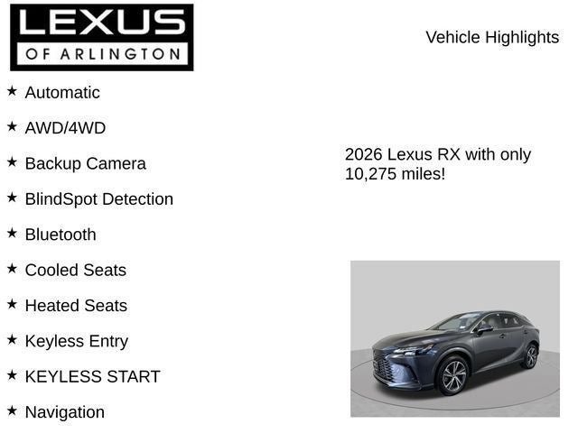 2026 Lexus RX RX 350 Premium