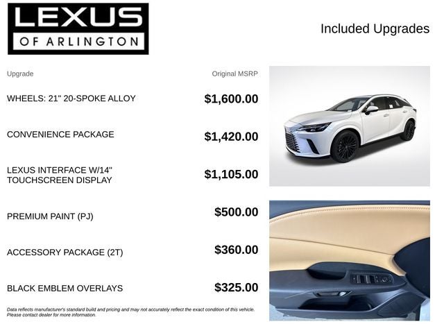 2026 Lexus RX RX 350 Premium