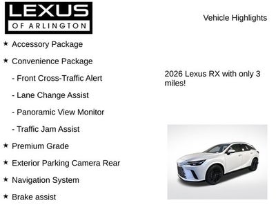 2026 Lexus RX RX 350 Premium