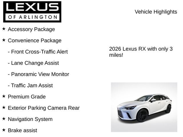 2026 Lexus RX RX 350 Premium