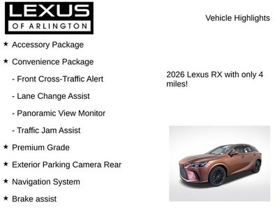 2026 Lexus RX RX 350 Premium
