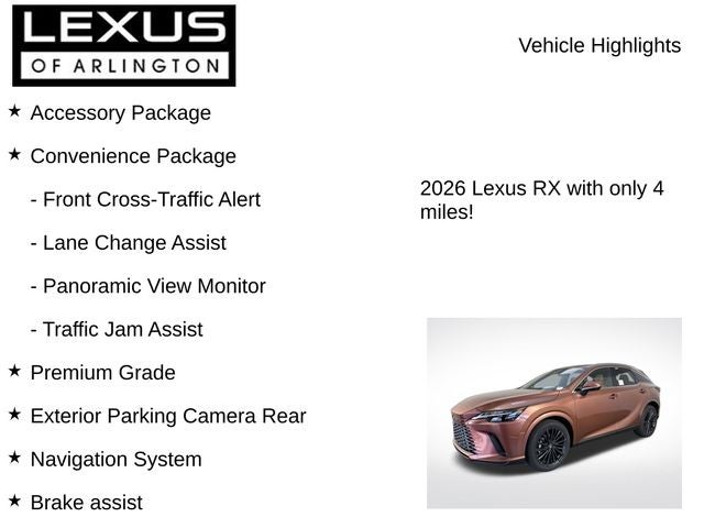 2026 Lexus RX RX 350 Premium