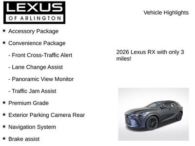 2026 Lexus RX RX 350 Premium