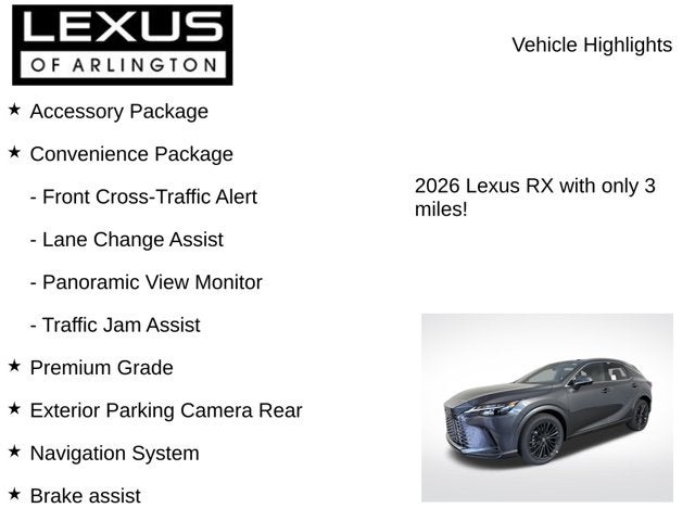 2026 Lexus RX RX 350 Premium