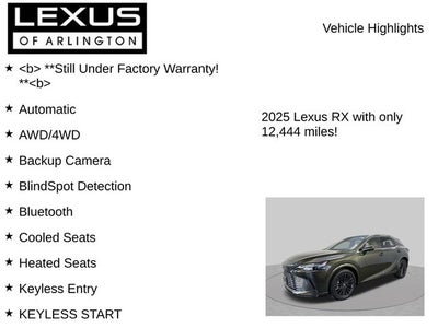 2025 Lexus RX RX 350 Premium