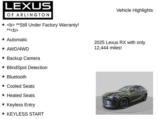 2025 Lexus RX RX 350 Premium