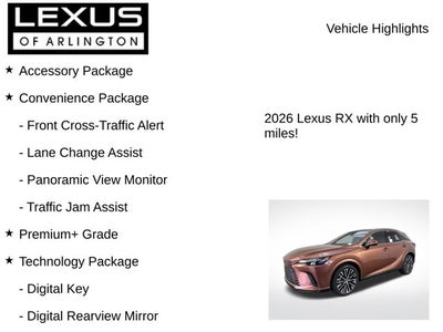 2026 Lexus RX RX 350 Premium+