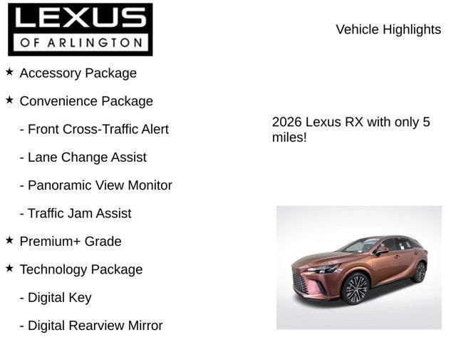 2026 Lexus RX RX 350 Premium+