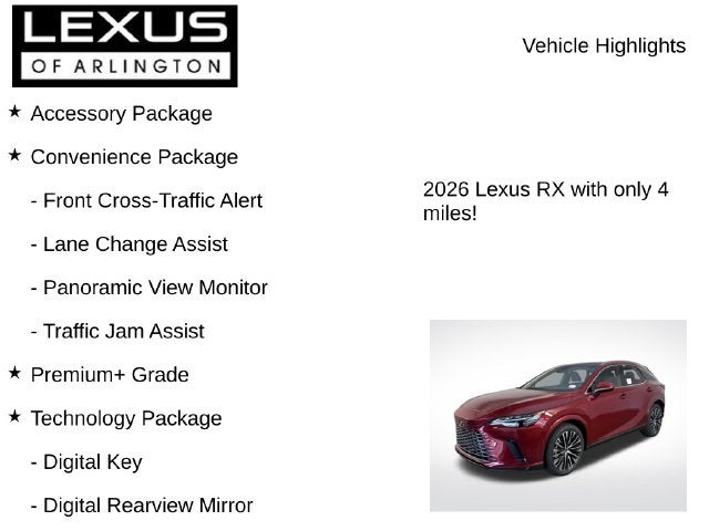 2026 Lexus RX RX 350 Premium+