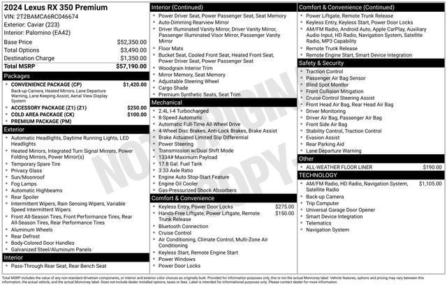 2024 Lexus RX 350 RX 350