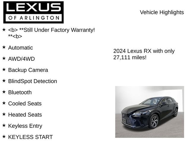 2024 Lexus RX 350 RX 350