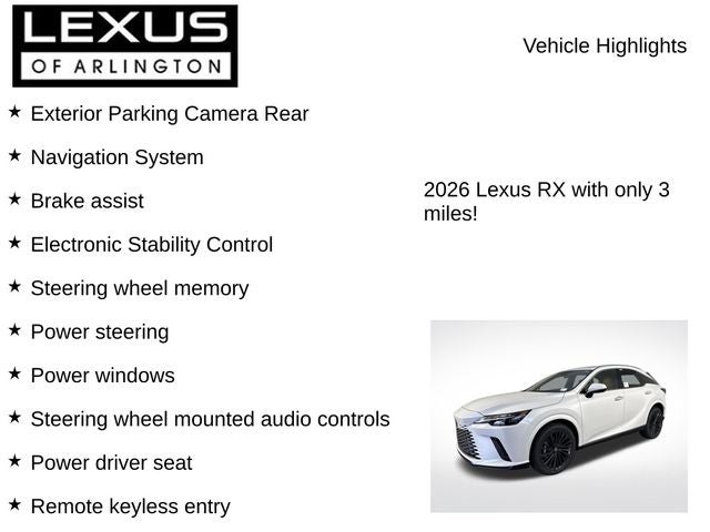 2026 Lexus RX RX 350 Premium