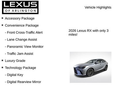 2026 Lexus RX RX 350 Luxury