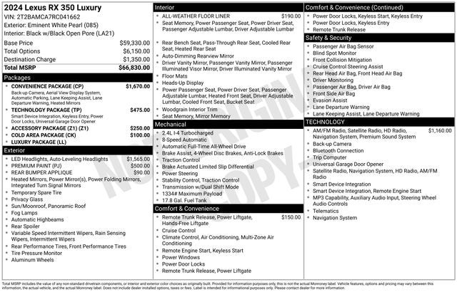 2024 Lexus RX 350 RX 350