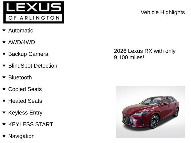 2026 Lexus RX RX 350 Premium+