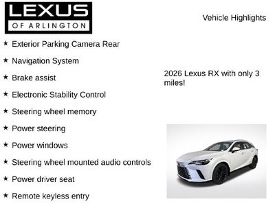 2026 Lexus RX RX 350 Premium