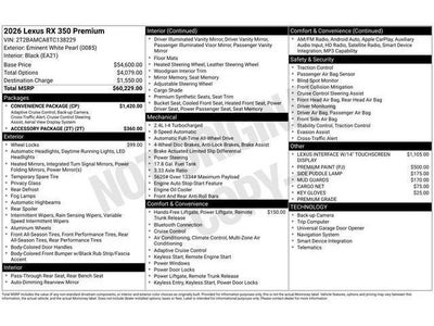 2026 Lexus RX 350 RX 350 Premium